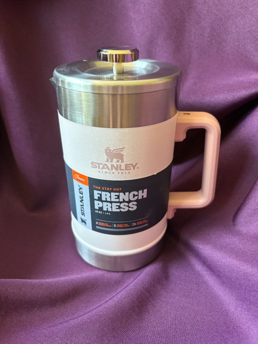 NEW Stanley Classic Stay Hot French Press 48 oz Rose Quartz Coffee Maker